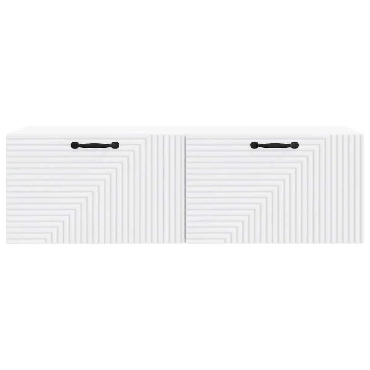 Wall-Mounted TV Cabinet White Modern Living Room Storage Unit 98 x 31 x 30 cm