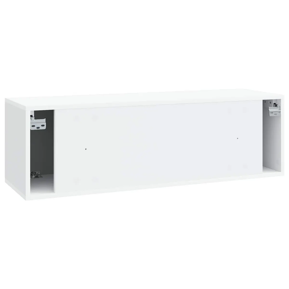 Wall-Mounted TV Cabinet White Modern Living Room Storage Unit 98 x 31 x 30 cm