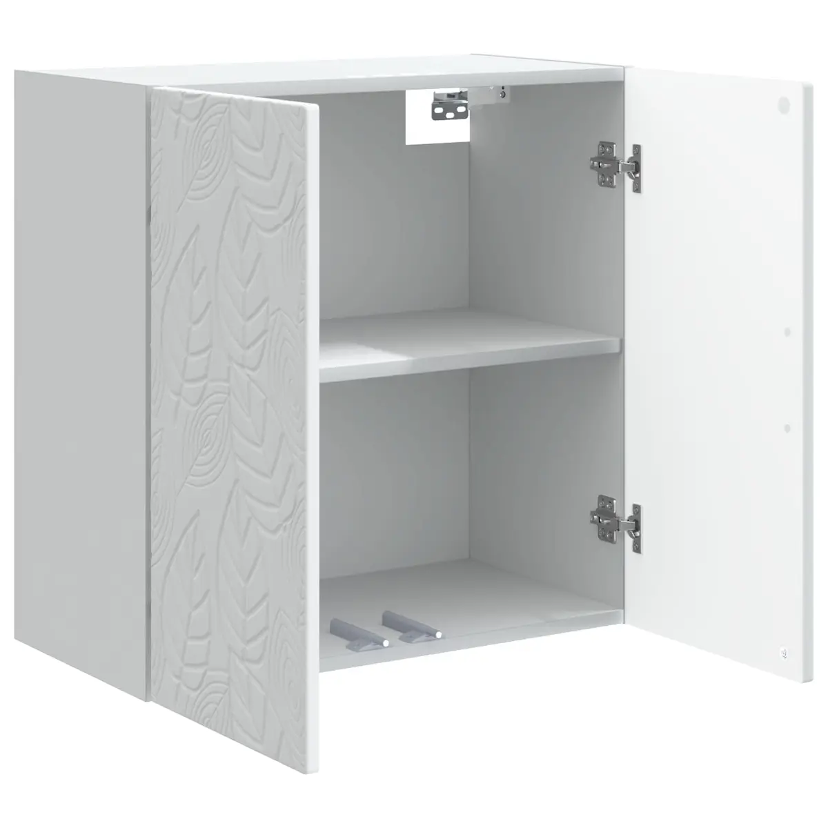 Wall-Mounted Cabinet Engineered Wood White 59x31x60cm Storage Organizer