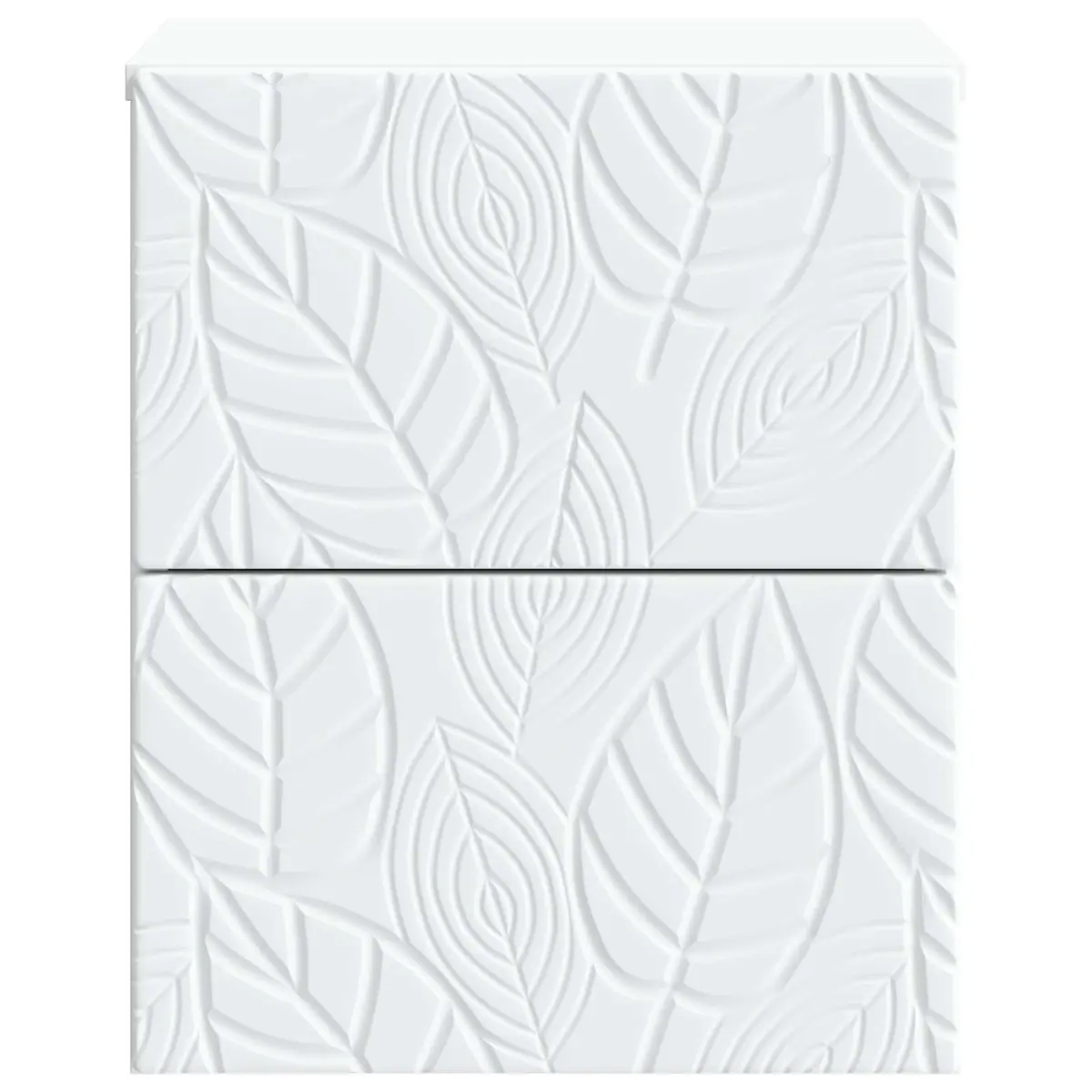 Wall-Mounted Bedside Cabinet White Modern Storage Drawers 34.5x33x40cm