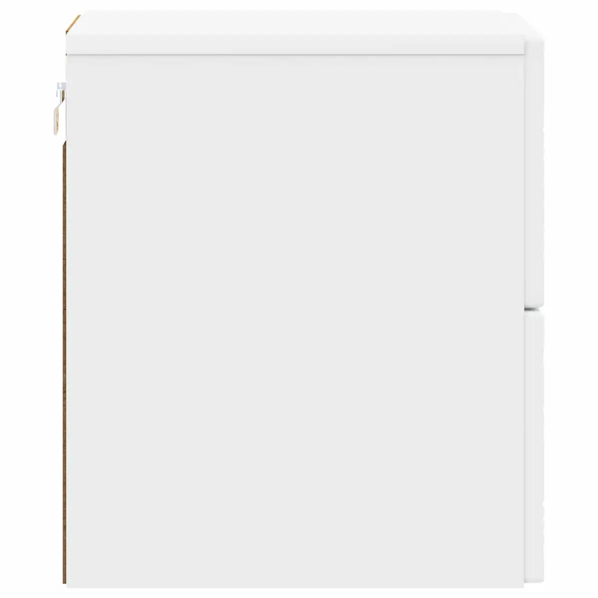 Wall-Mounted Bedside Cabinet White Modern Storage Drawers 34.5x33x40cm