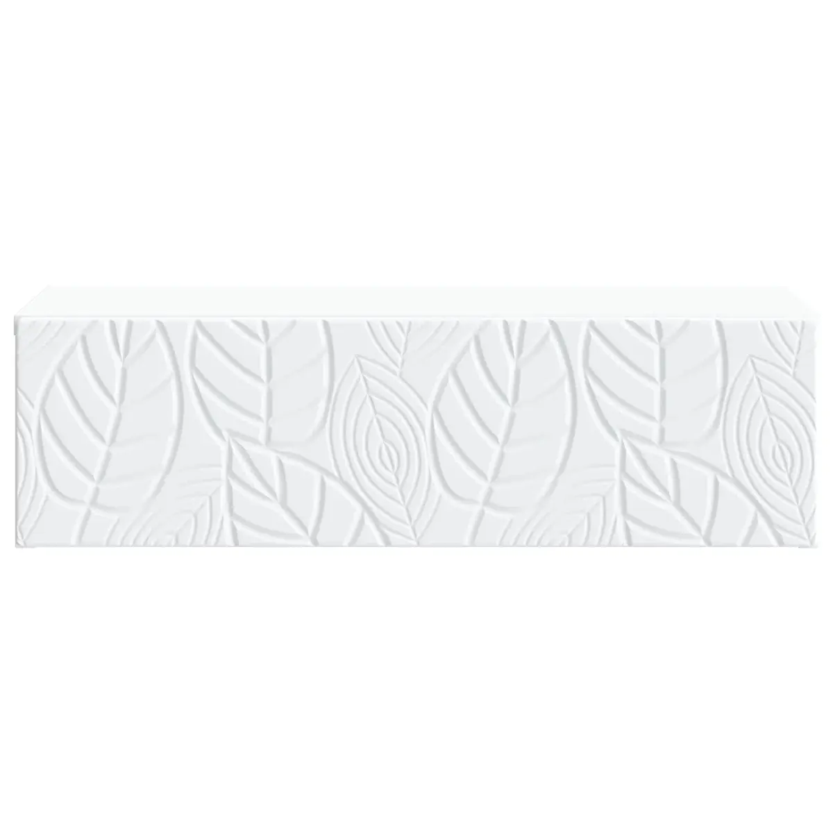 Wall-Mounted Side Table Engineered Wood Storage Drawers White 59x34.5x17cm