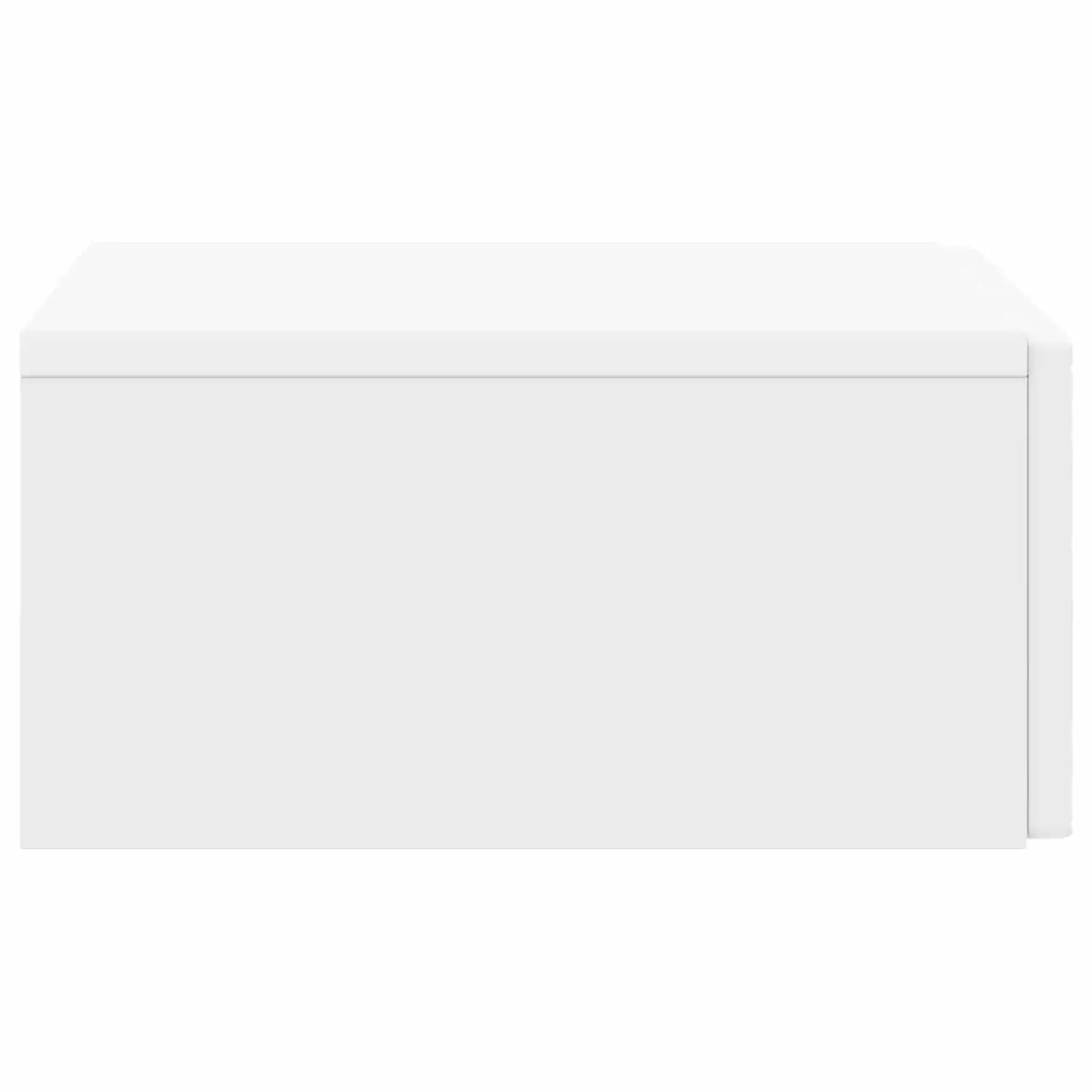 Wall-Mounted Side Table White Storage Drawers Modern Living Room Furniture