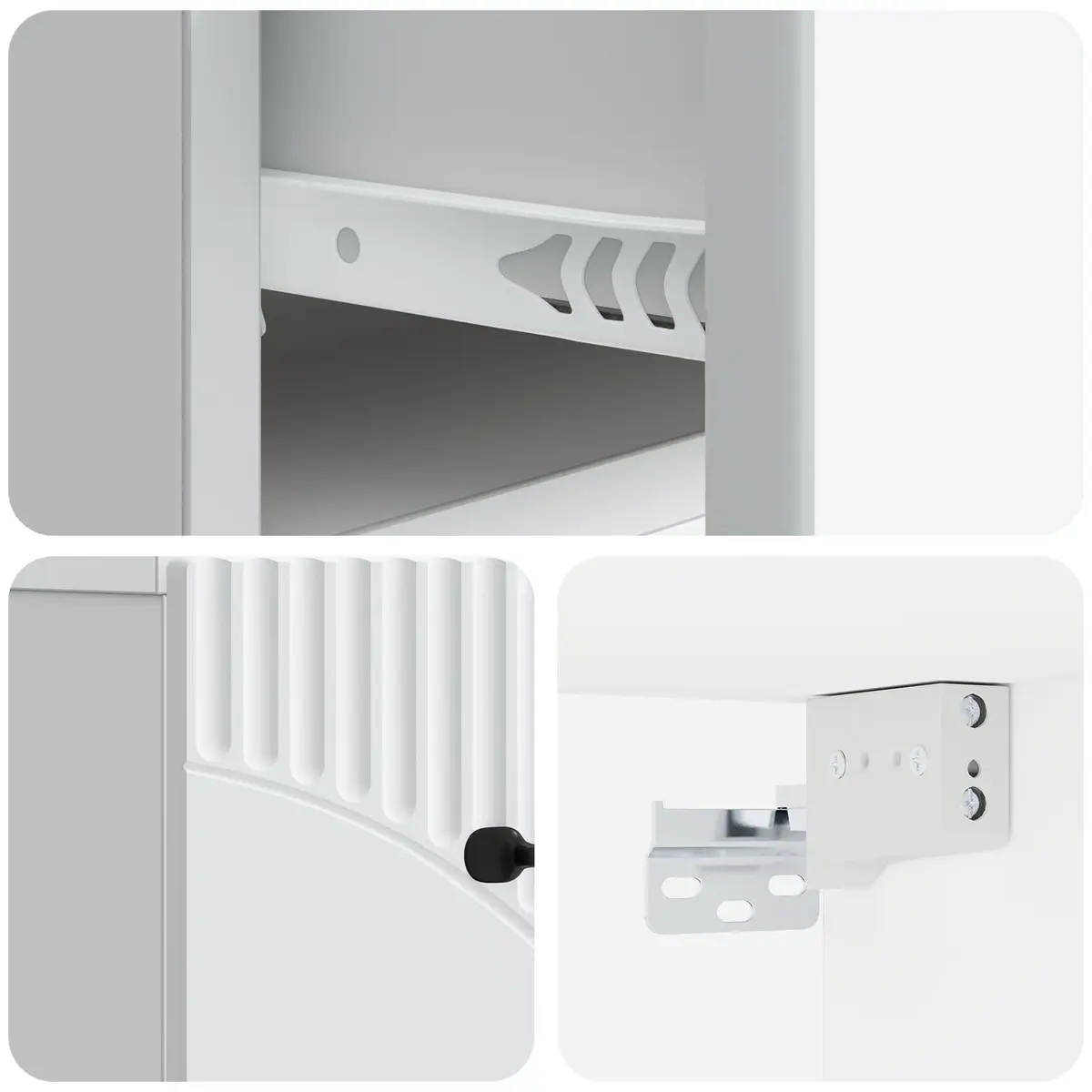 White Wall-Mounted Cabinet for Small Spaces