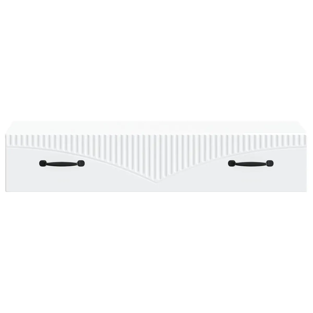 Wall-Mounted Side Table White Storage Cabinet Modern Minimalist Design Rectangle