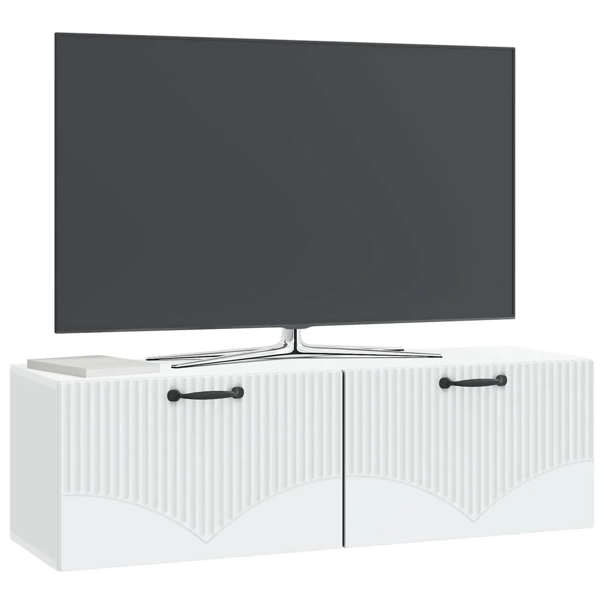 Wall-Mounted TV Cabinet White Modern Storage Unit Media Entertainment Console