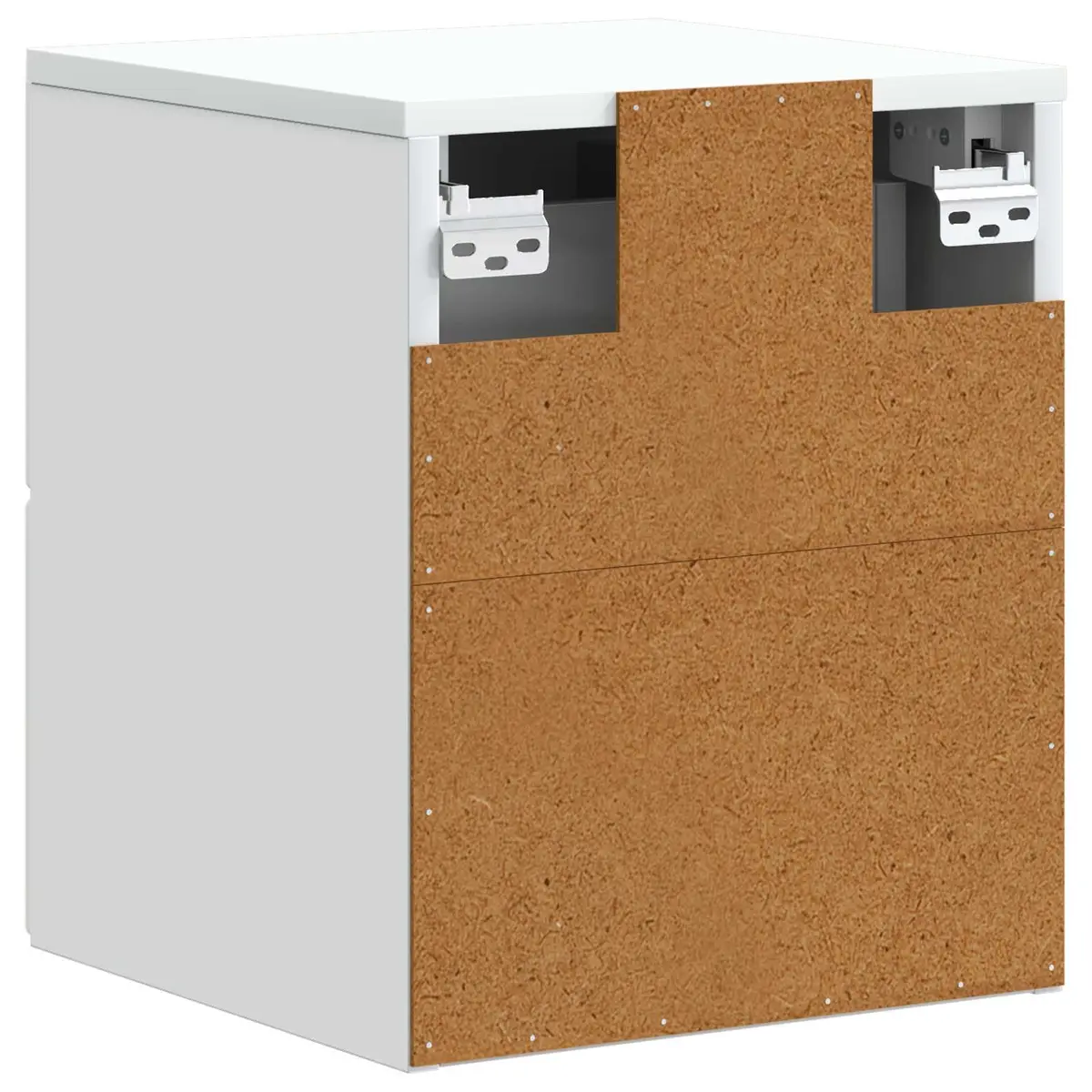 Wall-Mounted Bedside Cabinet White Compact Storage with Drawer and Compartment for Bedroom Furniture