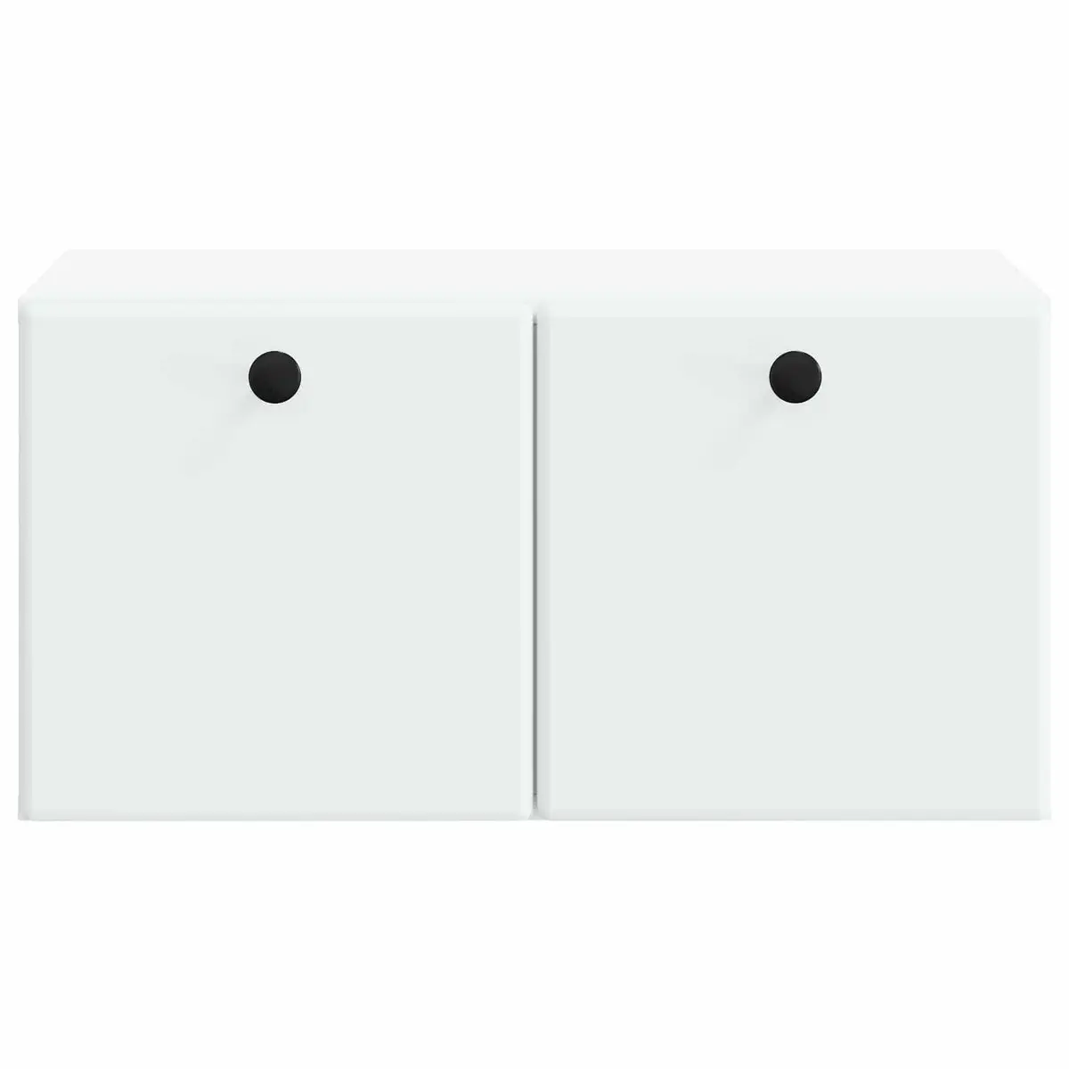 Wall-Mounted TV Cabinet Engineered Wood 59.5cm White Storage Unit Living Room Media Organiser