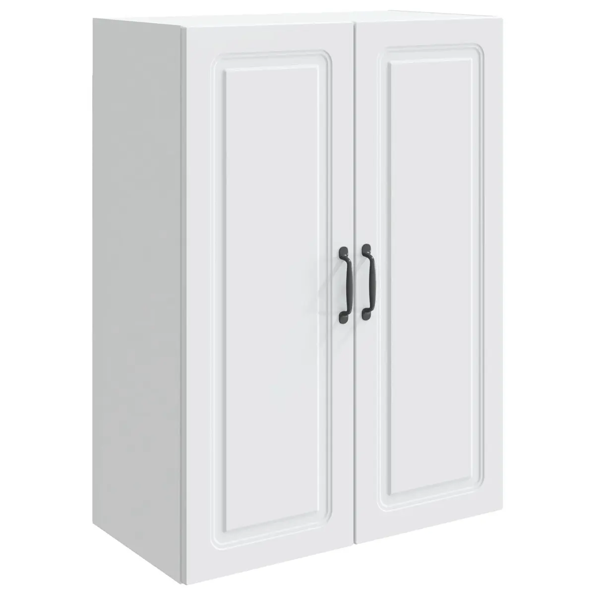 Wall-Mounted Storage Cabinet 66x34.5x90cm Engineered Wood White Shelving Unit