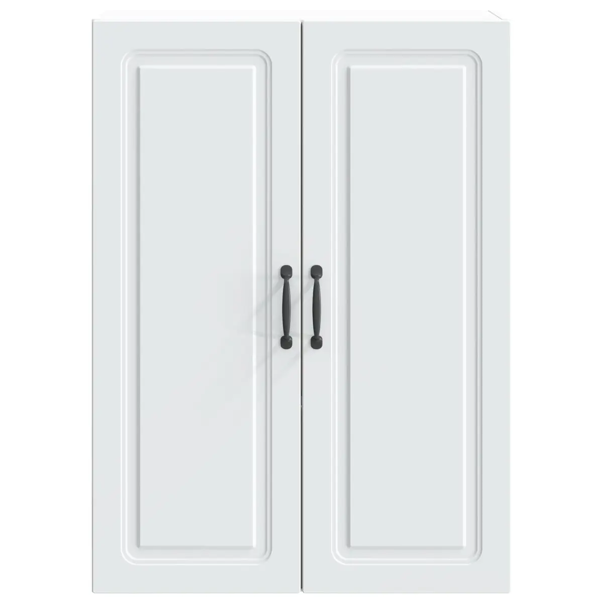 Wall-Mounted Storage Cabinet 66x34.5x90cm Engineered Wood White Shelving Unit