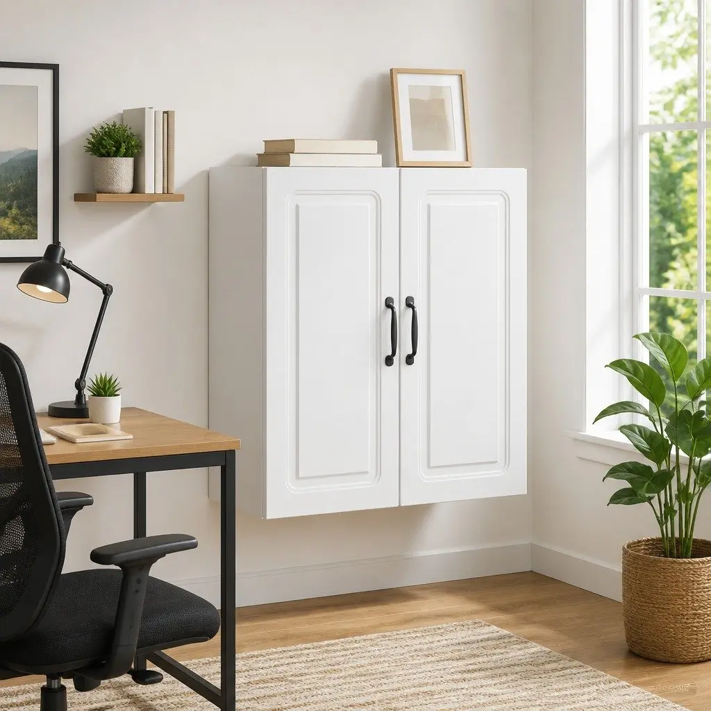 Wall-Mounted Storage Cabinet Engineered Wood 59x31x60cm White