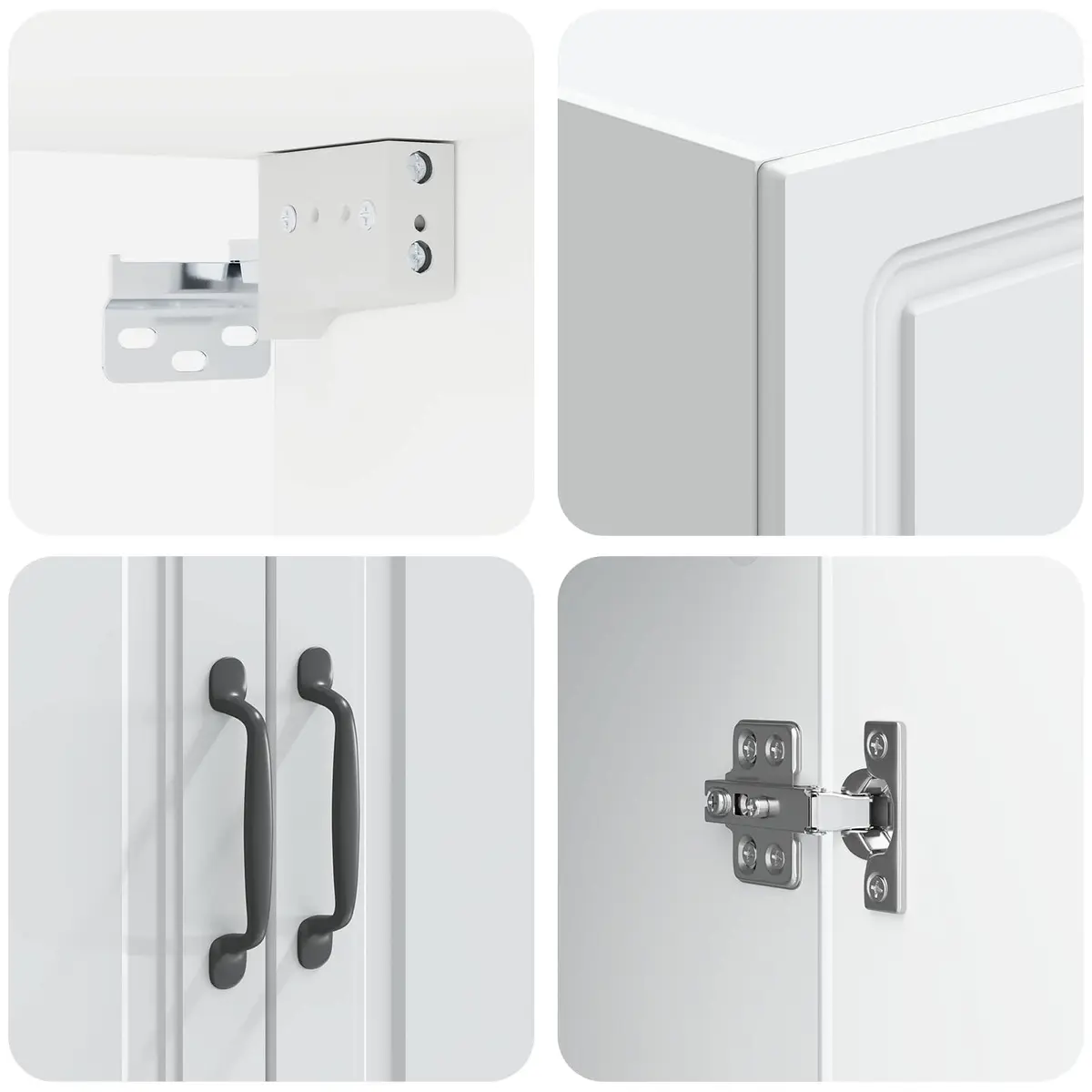 Wall-Mounted Storage Cabinet Engineered Wood 59x31x60cm White