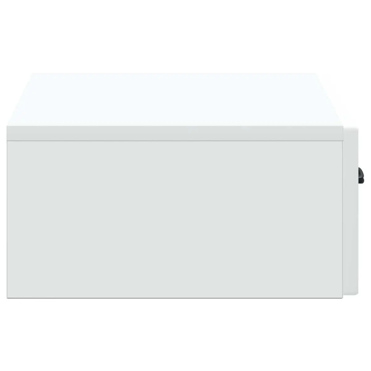 Wall-Mounted Side Table White 59 x 34.5 x 17 cm Floating Storage Cabinet