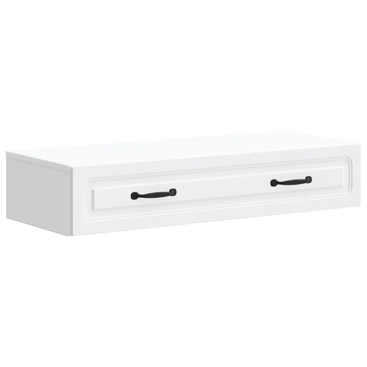 Wall-Mounted Storage Cabinet Solid Engineered Wood 87.5 x 34.5 x 17 cm White