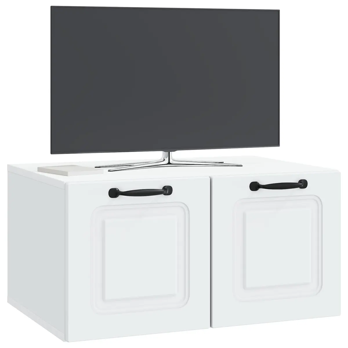 Wall-Mounted TV Cabinet Engineered Wood 59.5 x 41 x 30 cm White Modern Living Room Storage