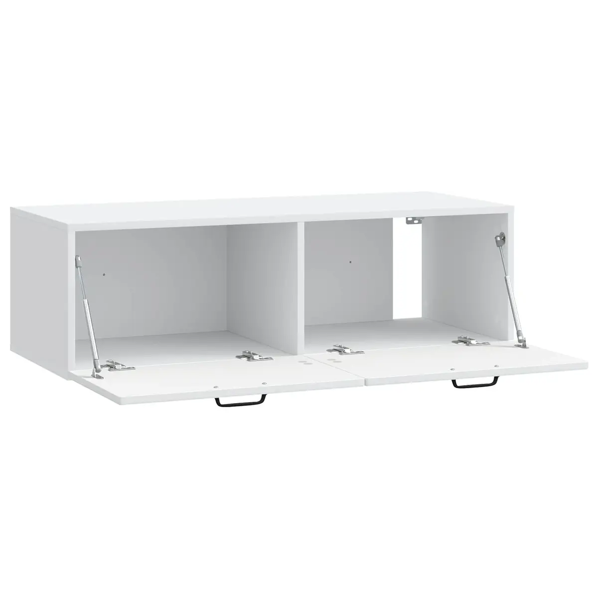 White Wall-Mounted TV Cabinet Entertainment Unit Engineered Wood 98 x 41 x 30 cm