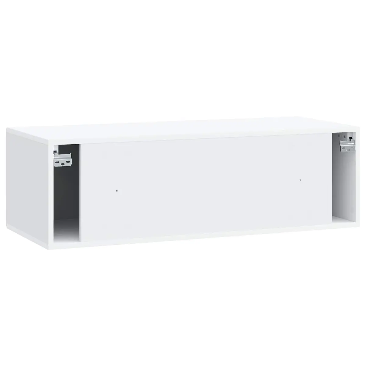 White Wall-Mounted TV Cabinet Entertainment Unit Engineered Wood 98 x 41 x 30 cm