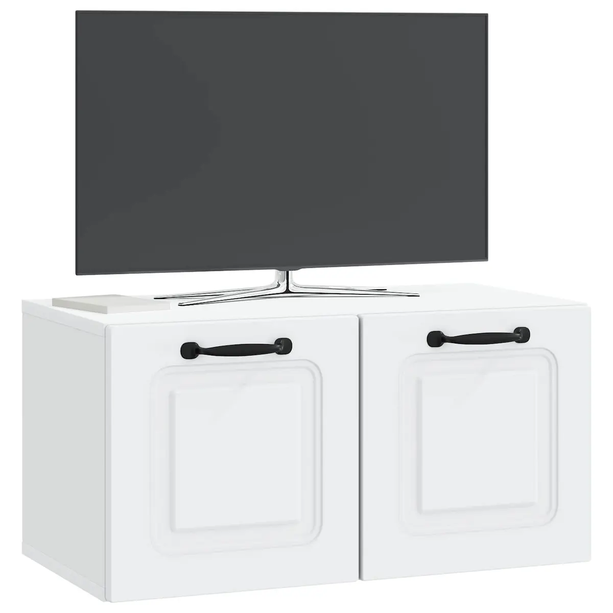 Wall-Mounted TV Cabinet White 59.5 x 31 x 30 cm Entertainment Unit Storage