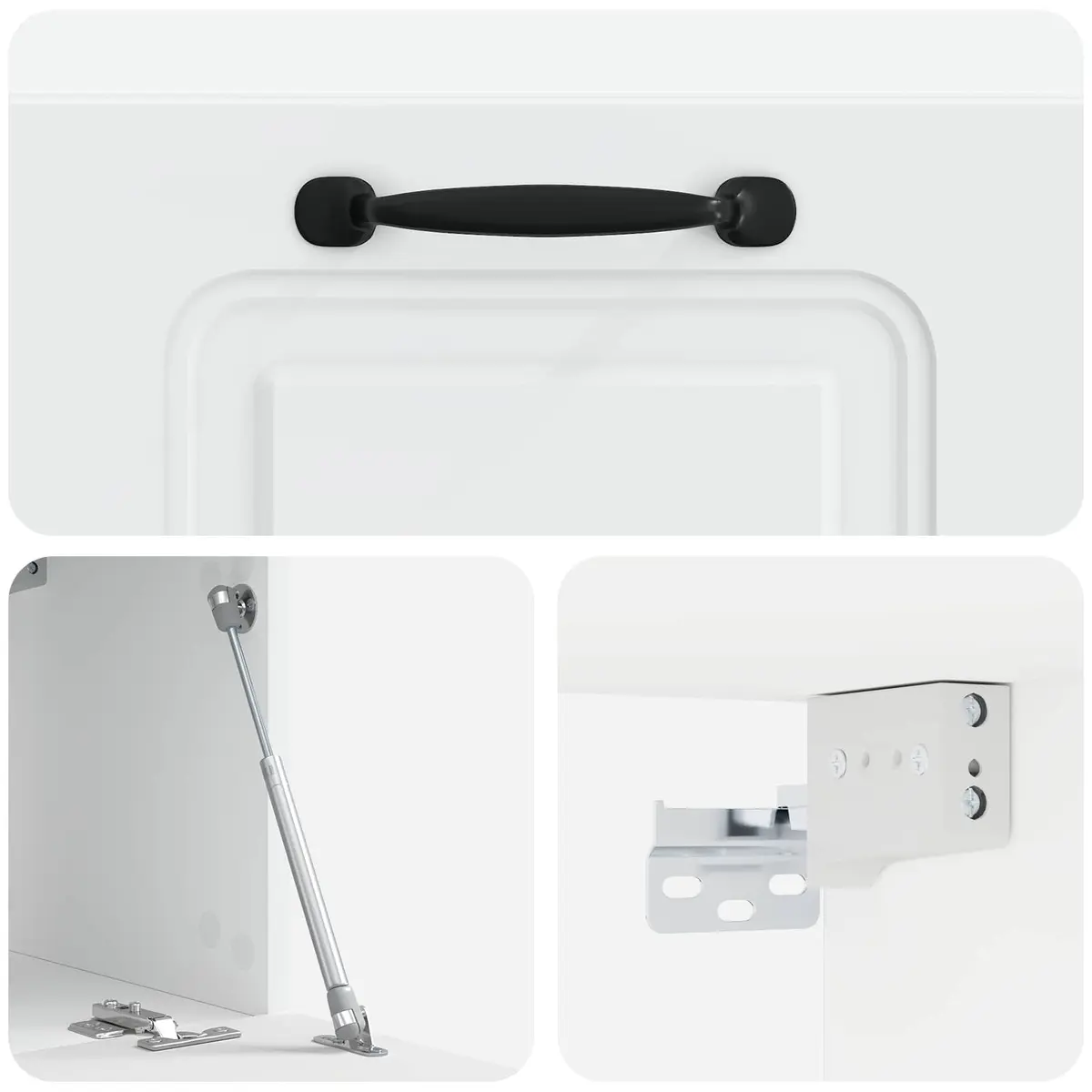 Wall-Mounted TV Cabinet White 59.5 x 31 x 30 cm Entertainment Unit Storage