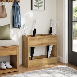 Functional Wooden Umbrella Stand for Entryways and Hallways