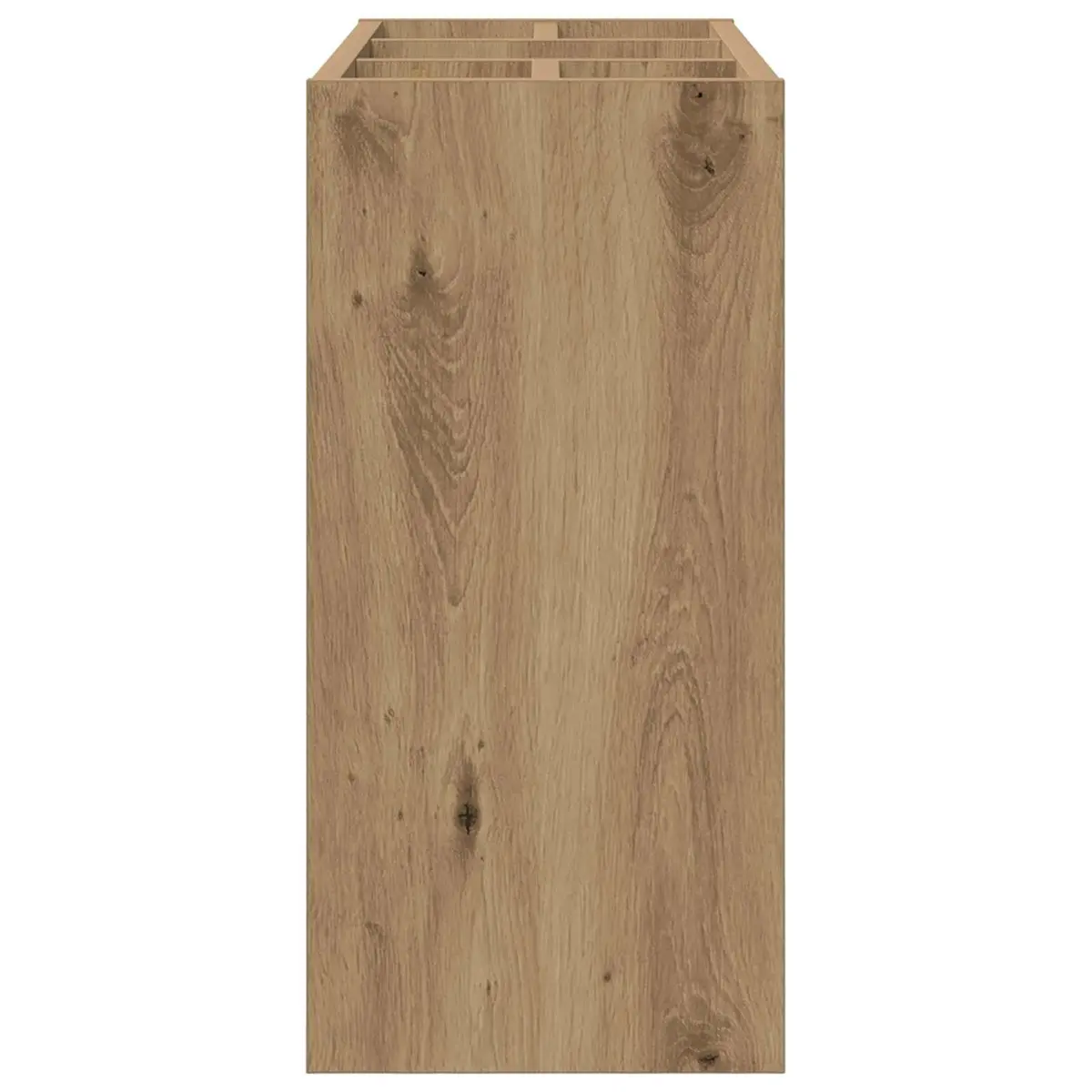Wooden Umbrella Stand Storage Rack Engineered Wood Brown 65 x 24 x 50 cm