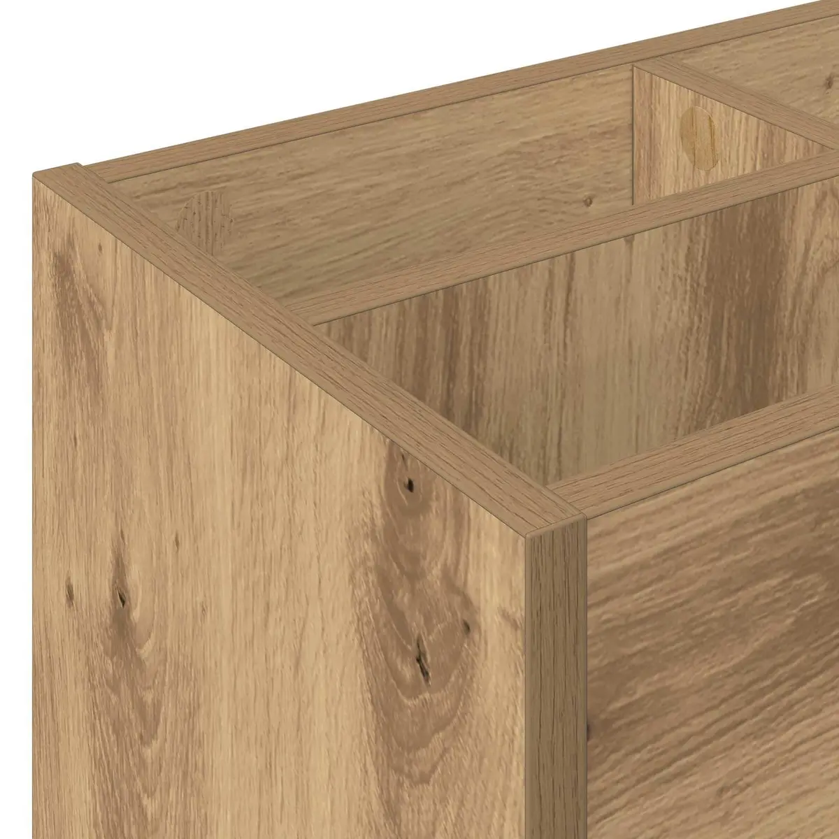 Wooden Umbrella Stand Storage Rack Engineered Wood Brown 65 x 24 x 50 cm