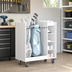 Versatile White Wooden Golf Cabinet for Any Room