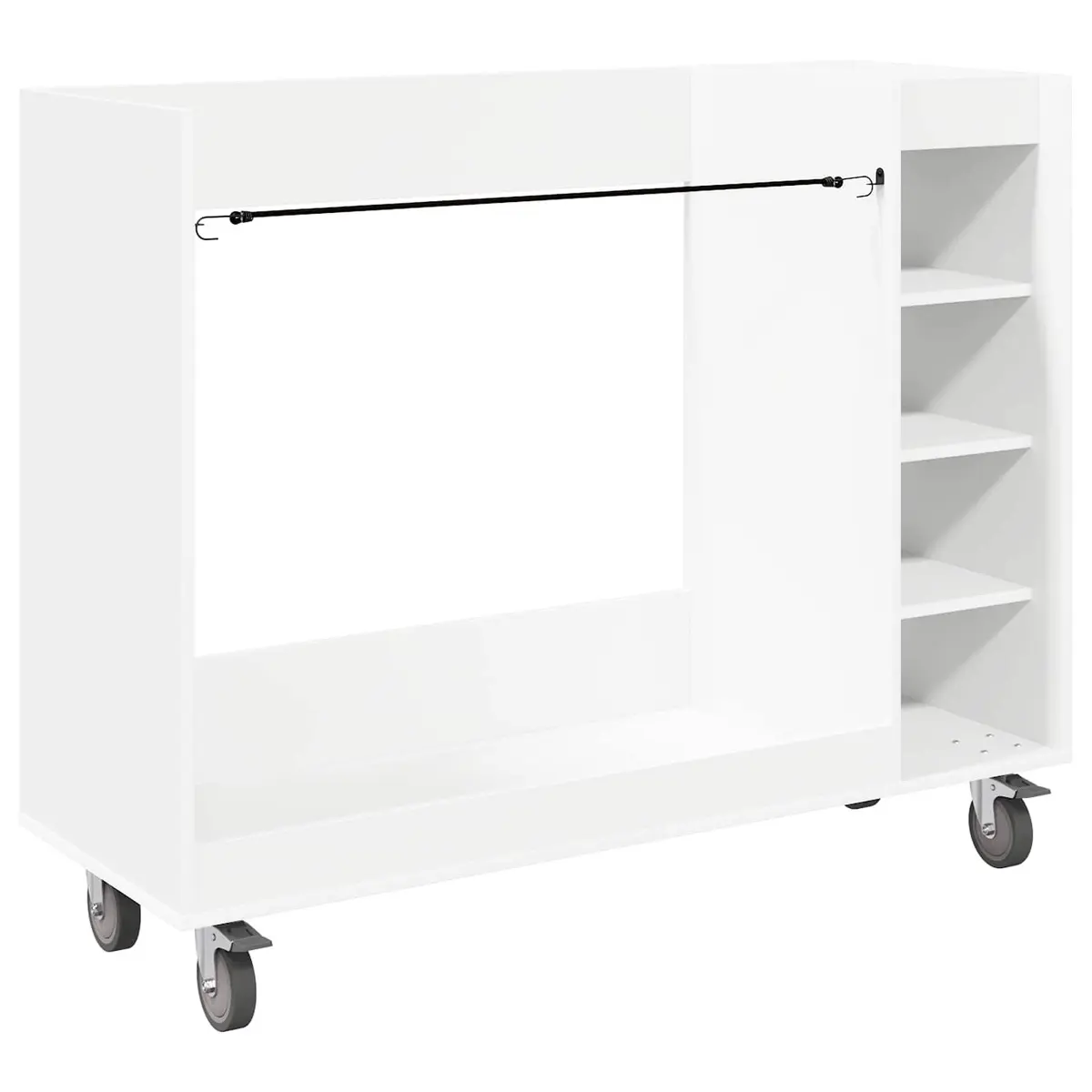 Wooden Golf Cabinet Storage Organizer with Shelves White 120 x 45 x 98 cm