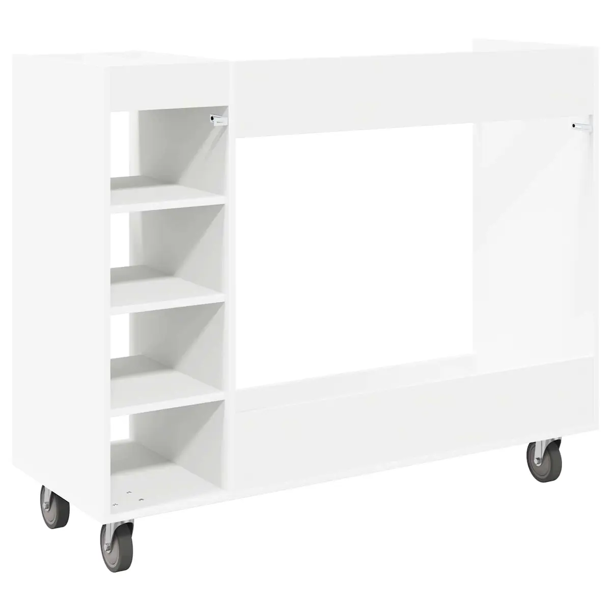 Wooden Golf Cabinet Storage Organizer with Shelves White 120 x 45 x 98 cm