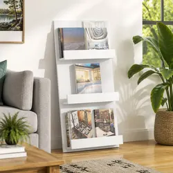 Practical White Magazine Rack for Every Room