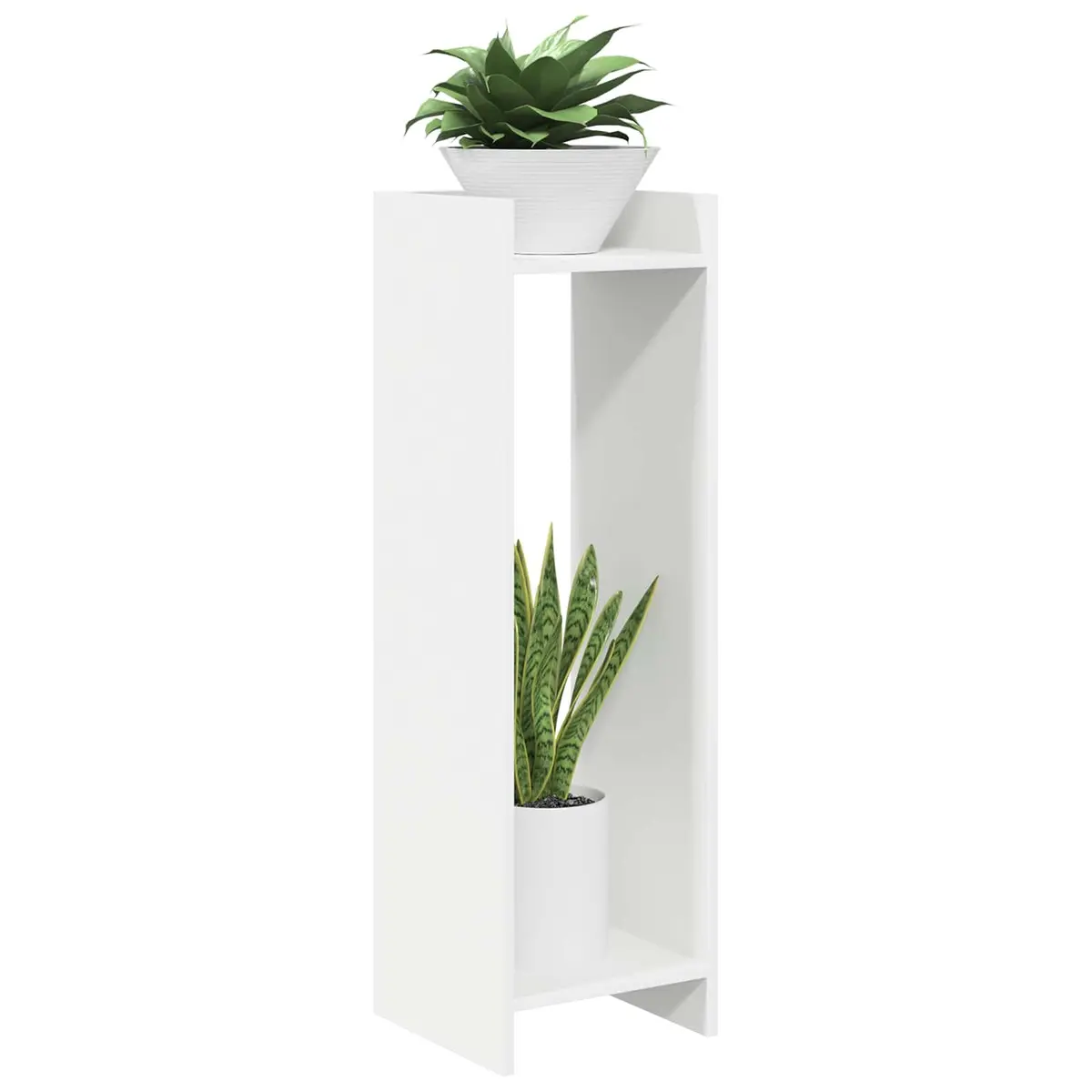 Indoor Vertical Organizer Plant Stand Engineered Wood White 30x30x100cm 2 pcs