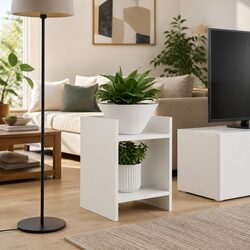 Practical White Plant Stand Set for Home Use