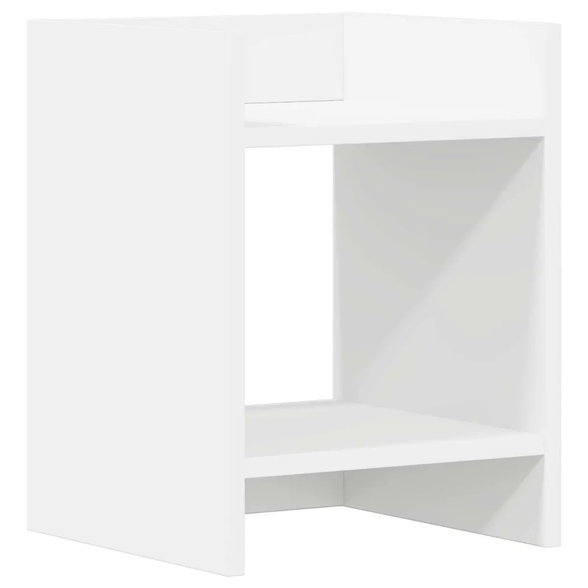 Plant Stand Engineered Wood 30x30x40cm White 2 Pieces Indoor Modern Decor Display Shelf