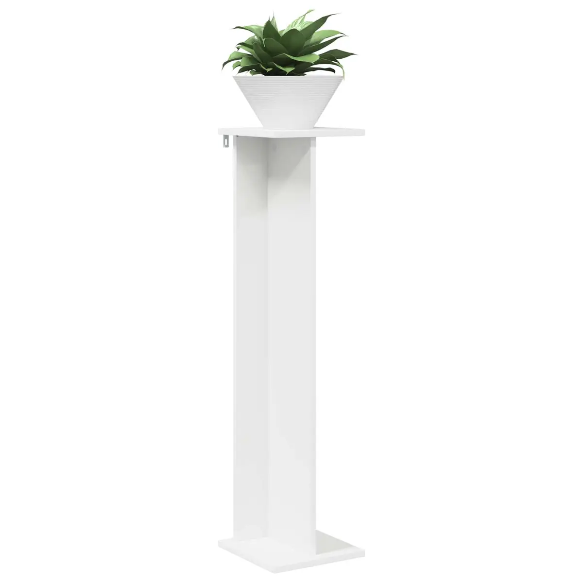 Indoor Plant Stand Multi-Tier Engineered Wood White 2 Piece 25 x 25.5 x 100.5 cm