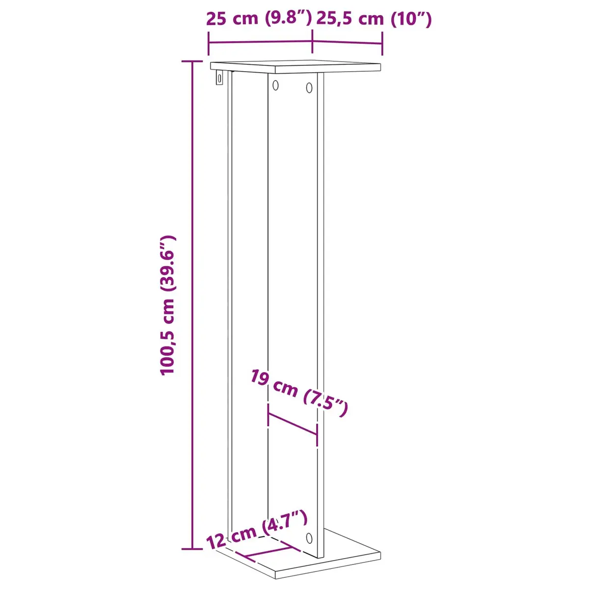 Indoor Plant Stand Multi-Tier Engineered Wood White 2 Piece 25 x 25.5 x 100.5 cm