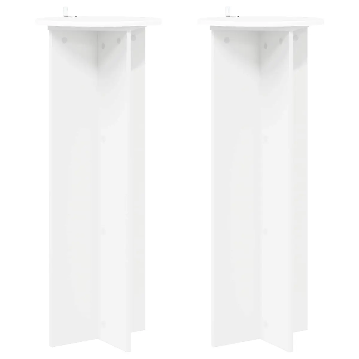 Plant Stand Engineered Wood Ø40 x 100 cm White 2 Piece