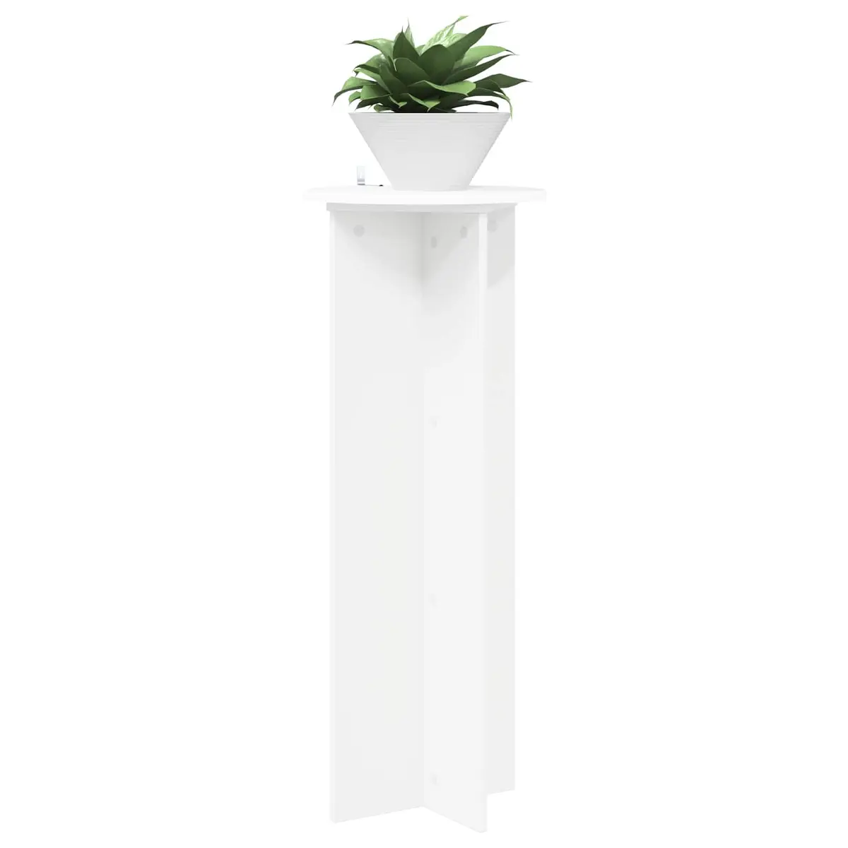 Plant Stand Engineered Wood Ø40 x 100 cm White 2 Piece