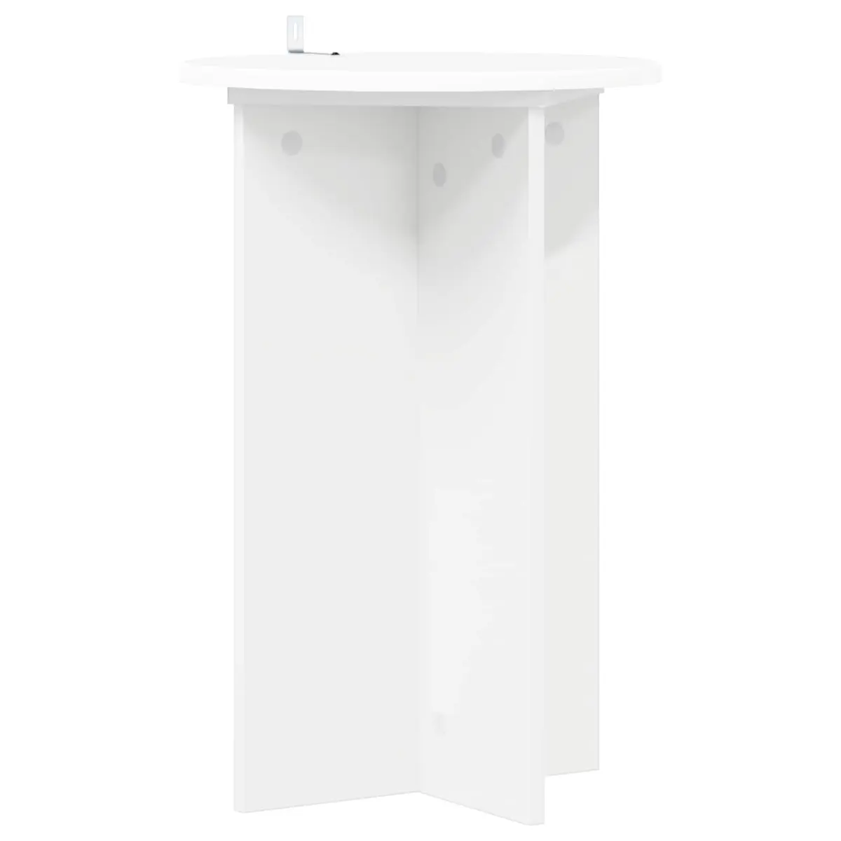 Plant Stand Engineered Wood Ø40 cm White Modern Contemporary 2 Pcs