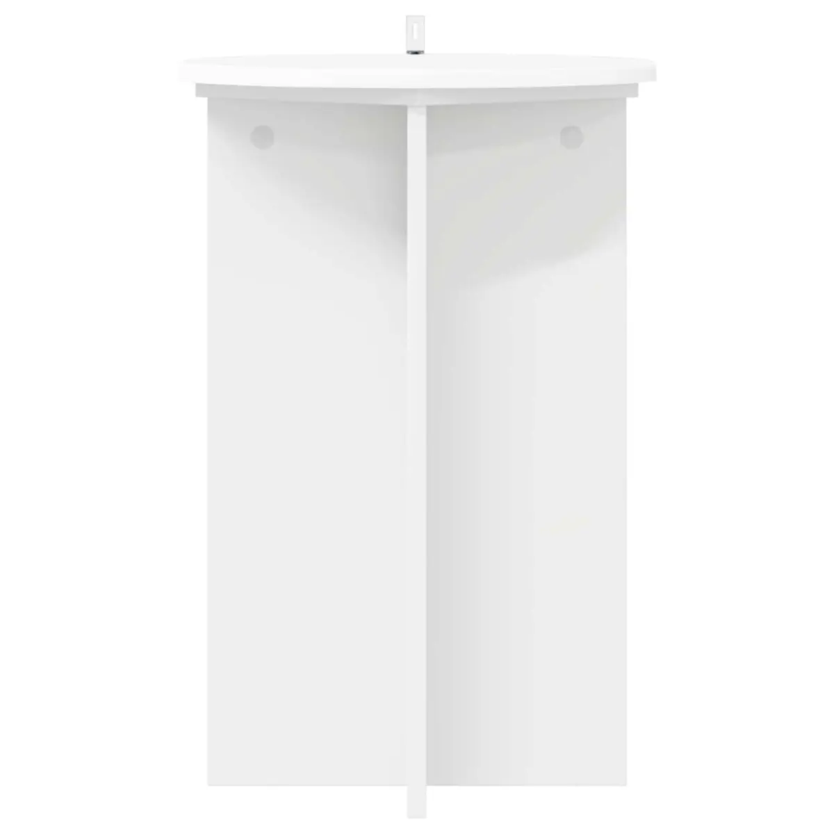 Plant Stand Engineered Wood Ø40 cm White Modern Contemporary 2 Pcs