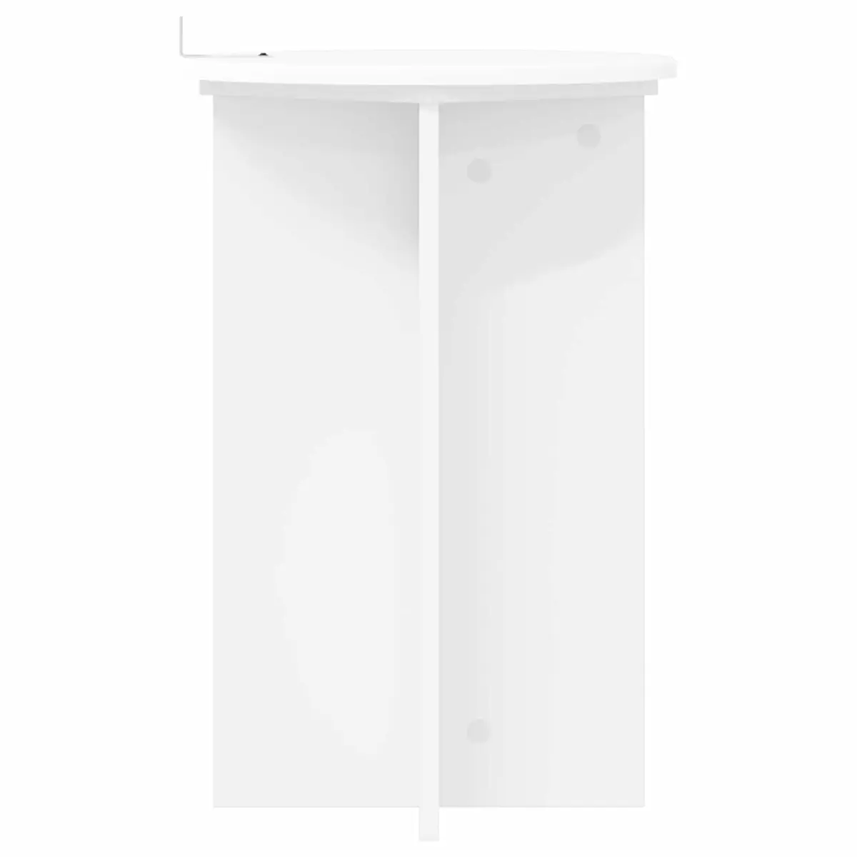 Plant Stand Engineered Wood Ø40 cm White Modern Contemporary 2 Pcs