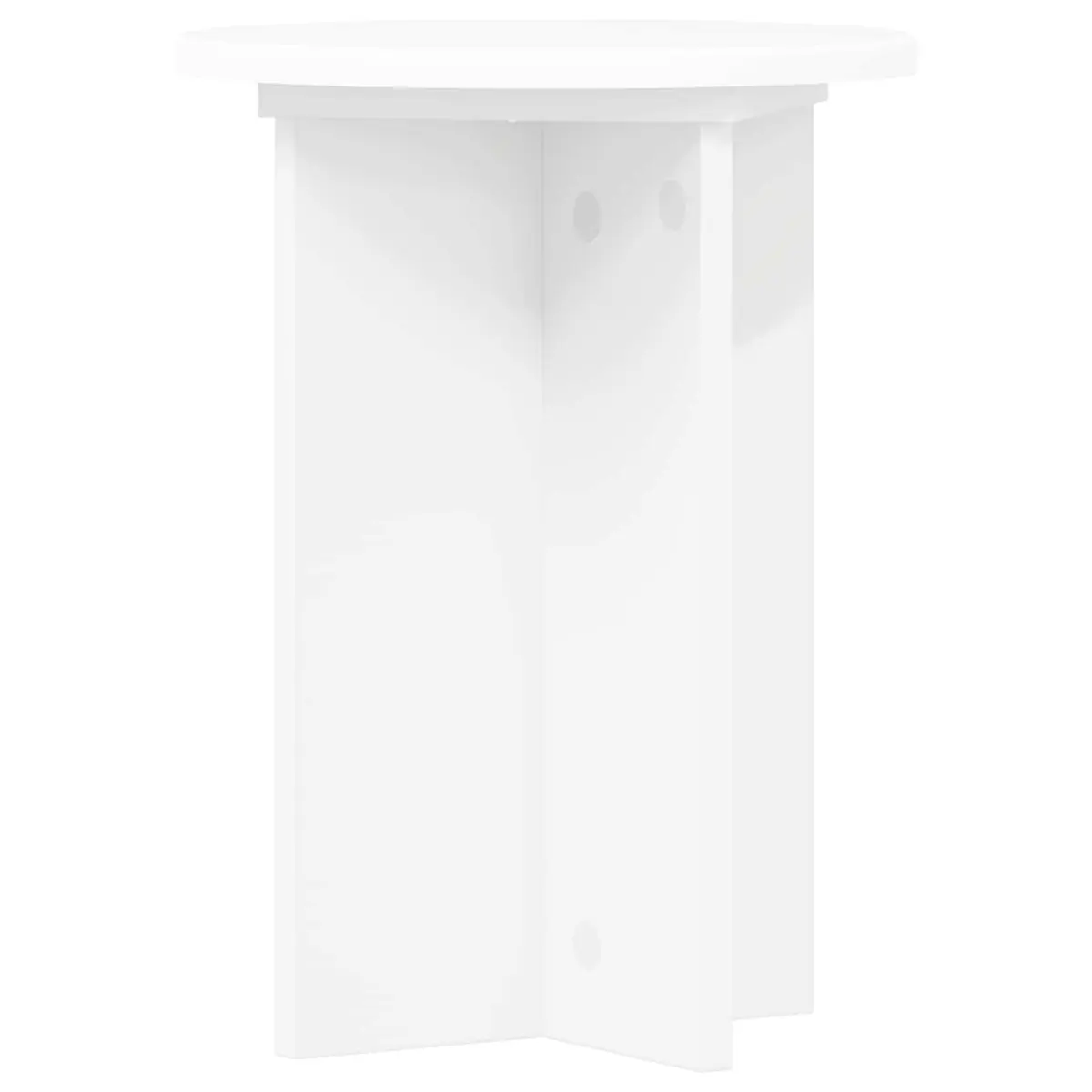 Indoor Plant Stand Engineered Wood White Modern 29.5 x 40 cm Set of 2