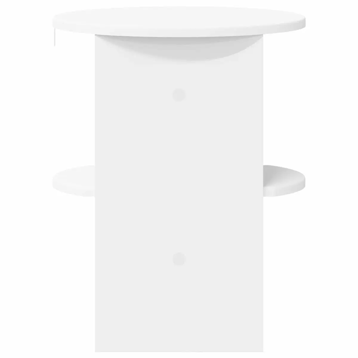 Side Cabinet Engineered Wood 40cm White Modern Storage Furniture 2 Piece Set