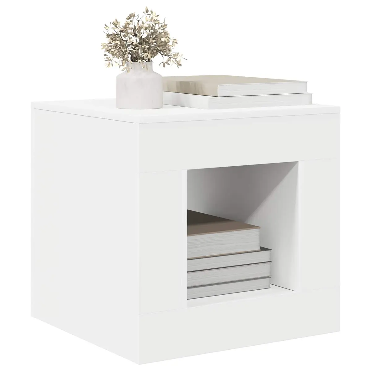 Coffee Table Modern White Compact Furniture