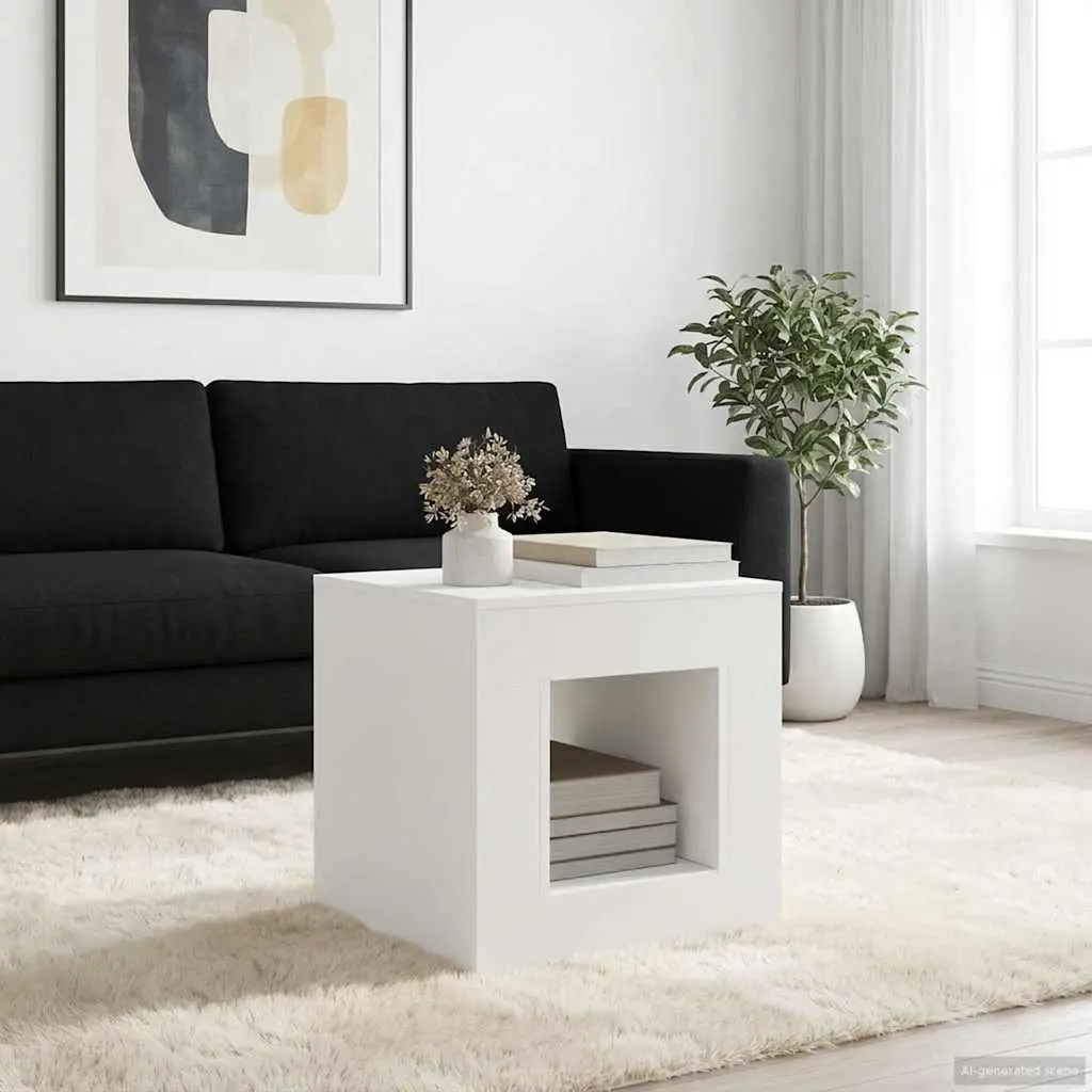 Coffee Table Modern White Compact Furniture