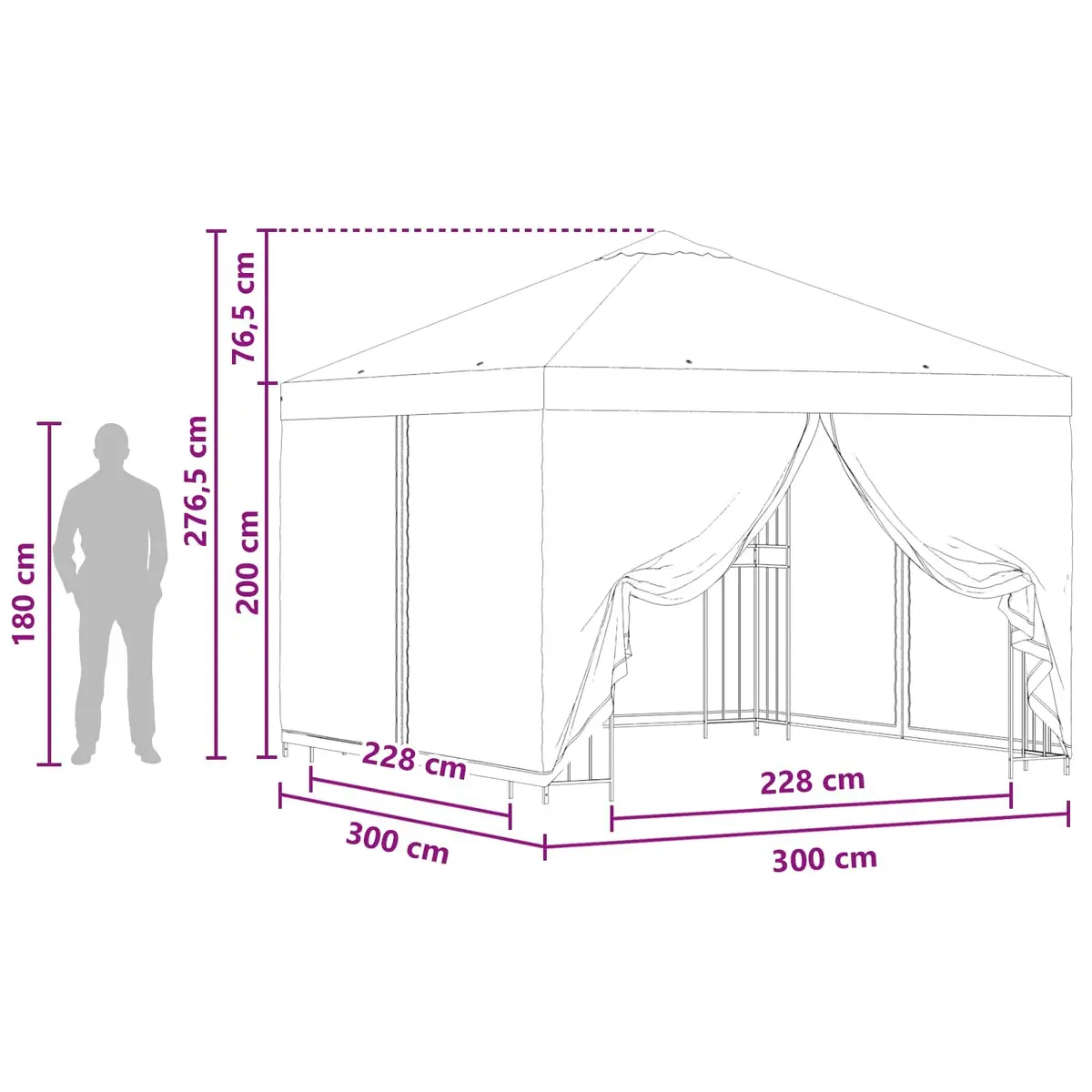 3 x 3 m Gazebo for Outdoor Gatherings