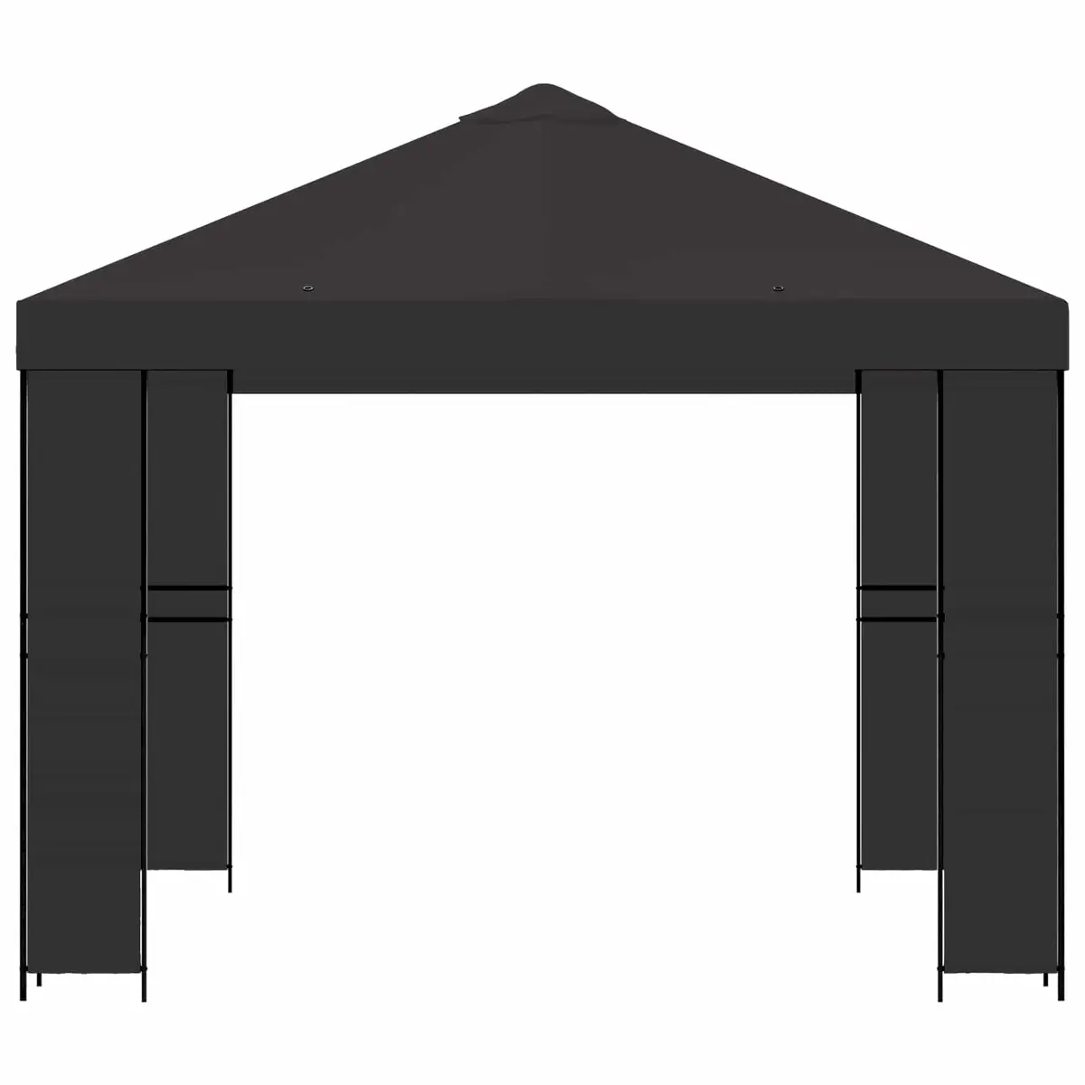 Outdoor Gazebo Steel Frame 3 x 3 m Anthracite Canopy