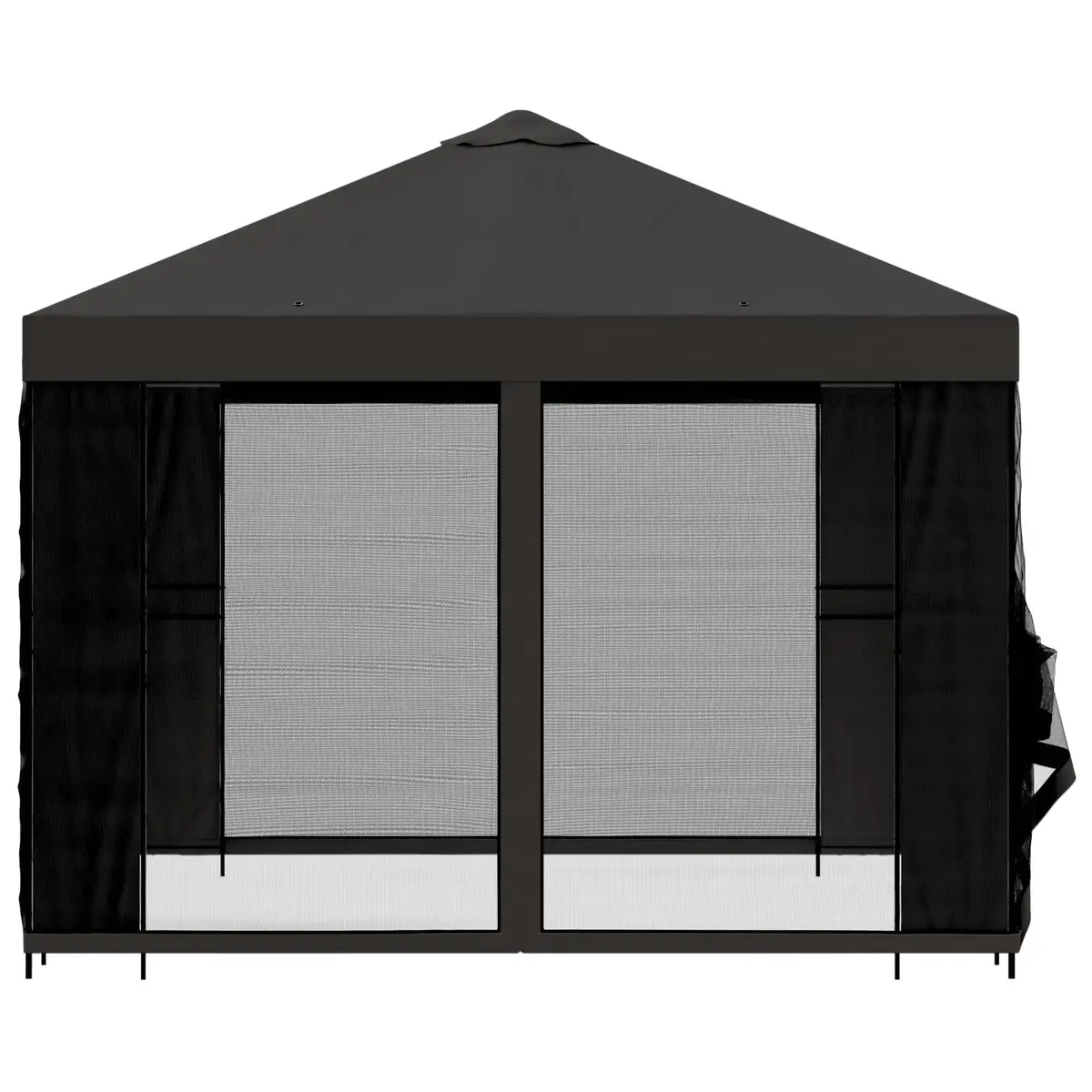Garden Gazebo Steel Frame 3x3m Water-Resistant Polyester Anthracite