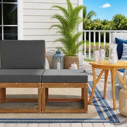 Versatile Outdoor Footstool for Comfortable Seating Arrangements