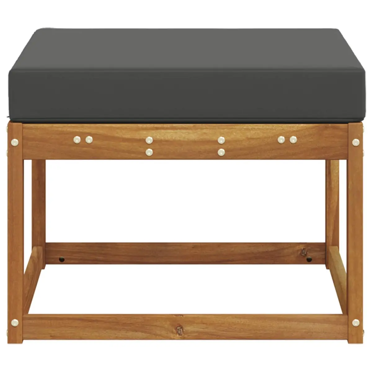 Outdoor Footstool Solid Acacia Wood Modular Seating Garden Balcony Brown