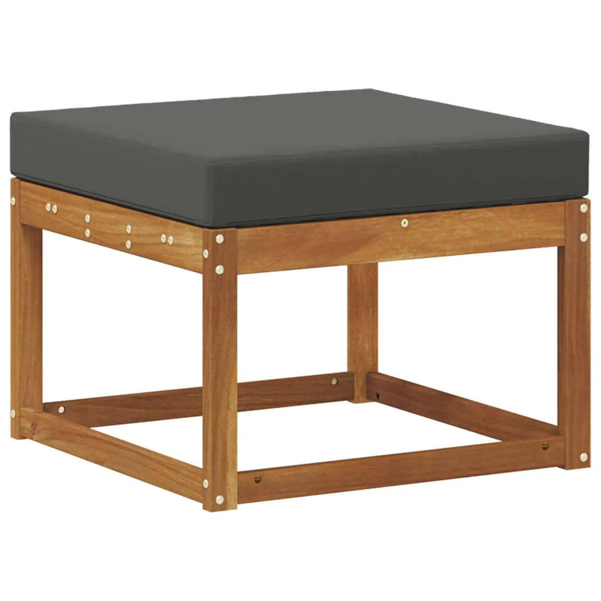 Outdoor Footstool Solid Acacia Wood Modular Seating Garden Balcony Brown